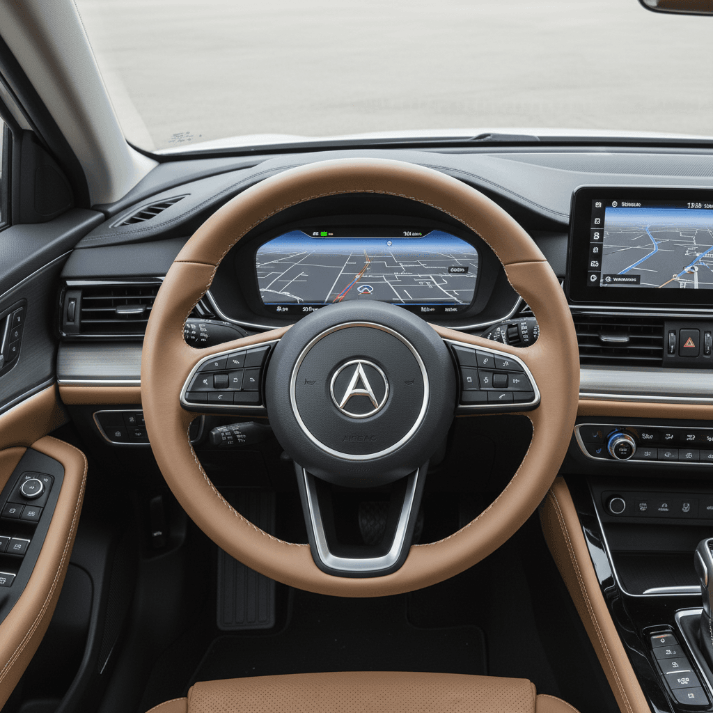 Clean interior dashboard of a used car
